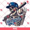 Los Angeles Dodgers Skeleton Player PNG, Skull Dodgers PNG, Skull Baseball MLB PNG