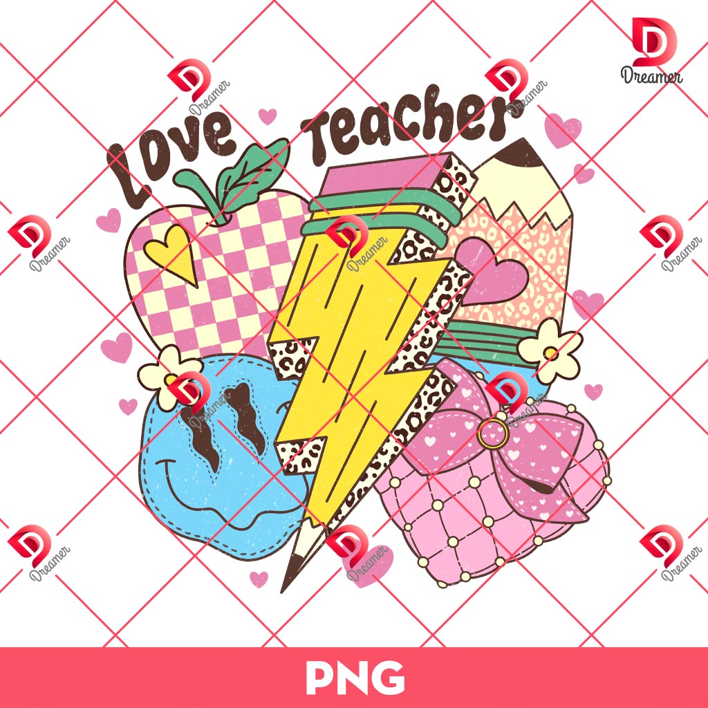 Love teacher PNG, Valentine Clipart PNG