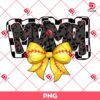 Mama Softball Coquette Bow PNG, Mama Checkered Softball Coquette PNG