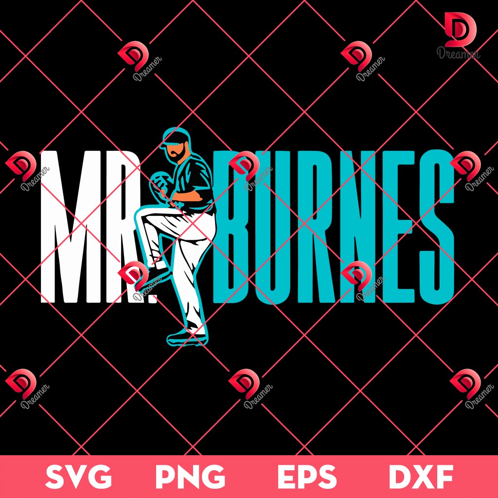 Mr Burnes Arizona Diamondbacks Corbin Burnes SVG PNG, Arizona Diamondbacks MLB Baseball PNG SVG