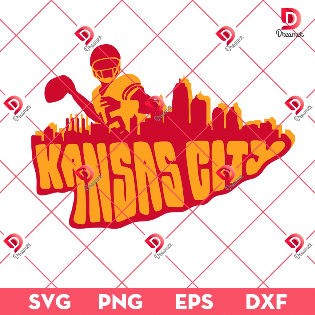 NFL Kansas City Chiefs Football SVG PNG, KC Chiefs Football Player SVG PNG
