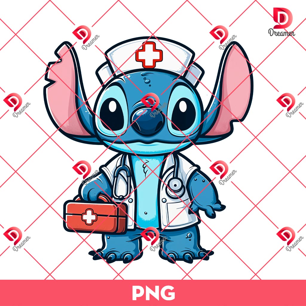 Nurse Stitch PNG, Stitch In The Hospital PNG