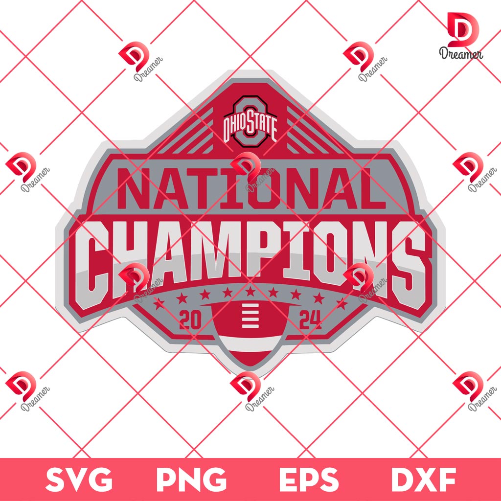 Ohio State National Champions 2024 PNG, 2024 2025 Football Champs SVG PNG