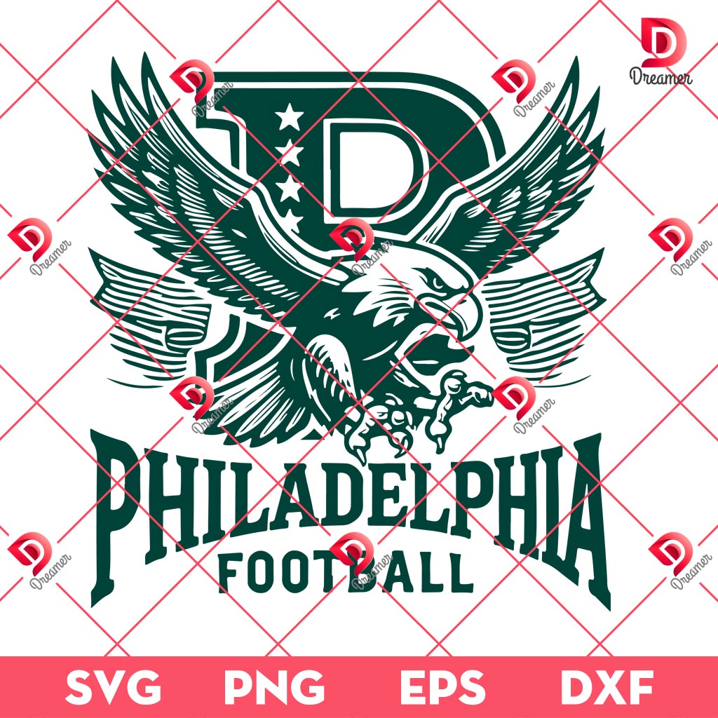 Philadelphia Eagles Football SVG PNG EPS DXF, Eagles NFL Fan Football SVG PNG