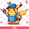 Pikachu Detroit Lions Player PNG, Pokemon Pikachu NFL Football Lions Team PNG