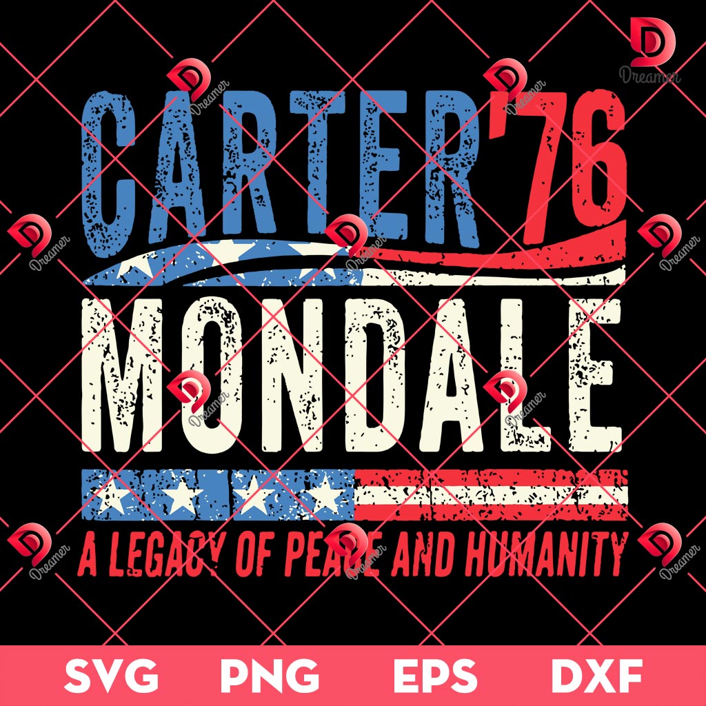 Retro Jimmy Carter Mondale 76 SVG PNG EPS DXF, Jimmy Carter 1976 Presidential SVG PNG