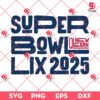 Retro Super Bowl Lix 2025 New Orleans SVG PNG, Super Bowl Lix 2025 EPS DXF SVG PNG