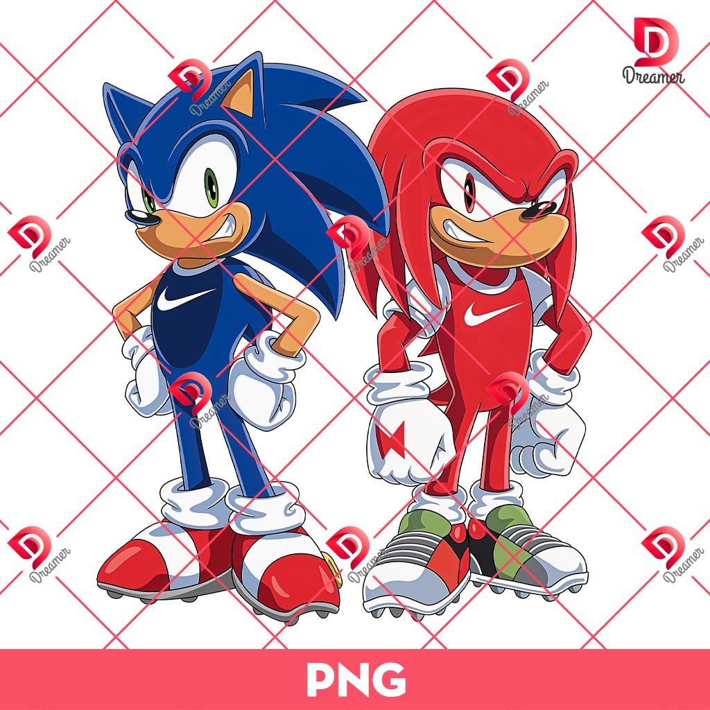 Sonic Nike PNG, Knuckles Nike PNG