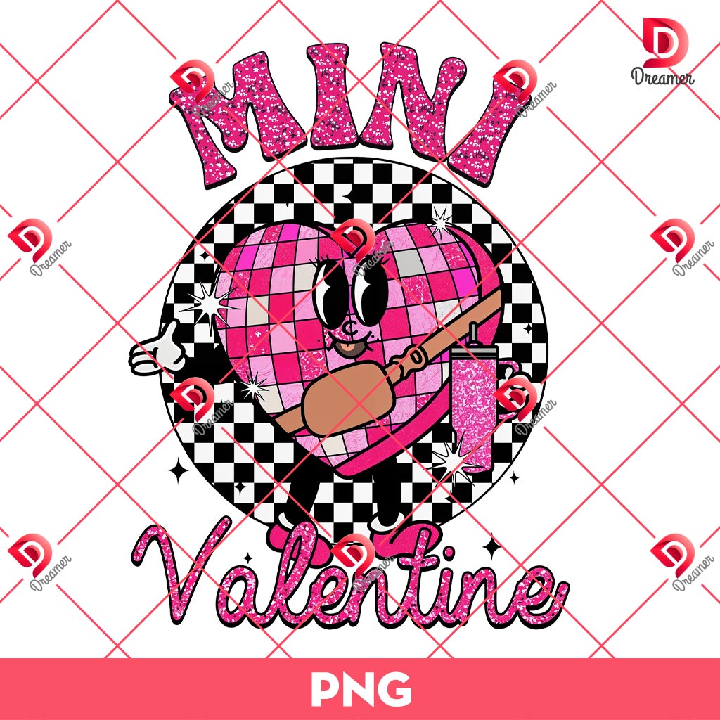 Sparkling Mimis Valentine Heart Candy Checkered Png