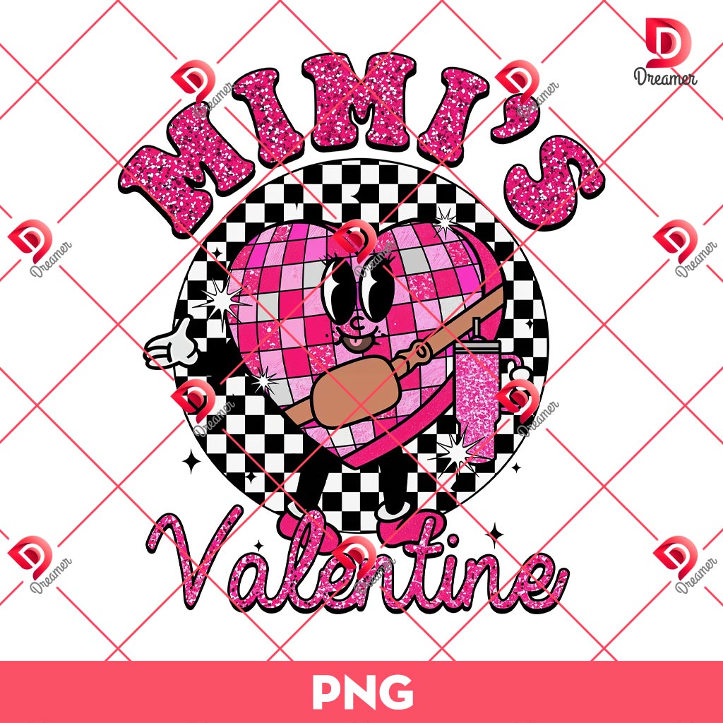 Sparkling Mimis Valentine Heart Candy Checkered Png