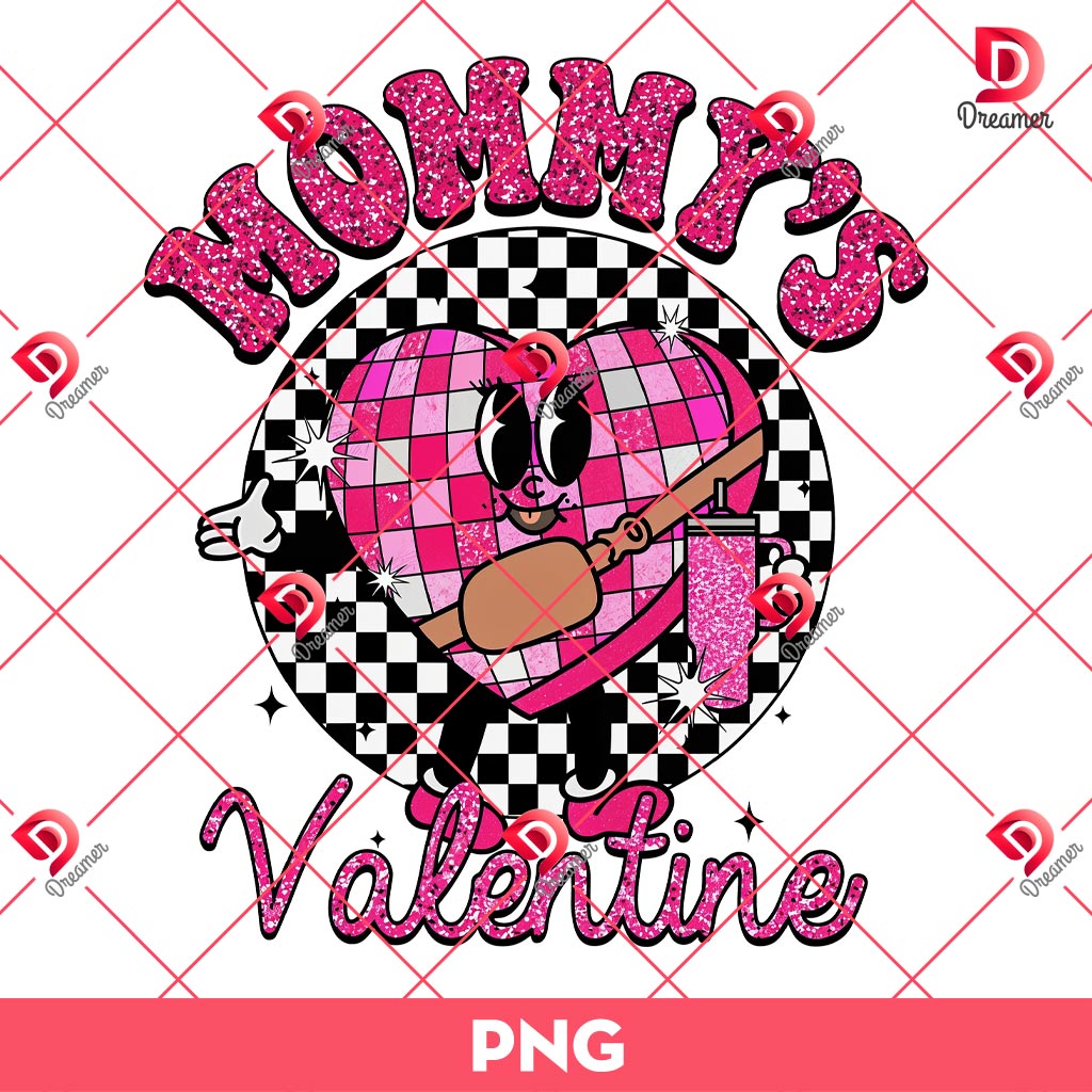 Sparkling Mommys Valentine Candy Heart PNG