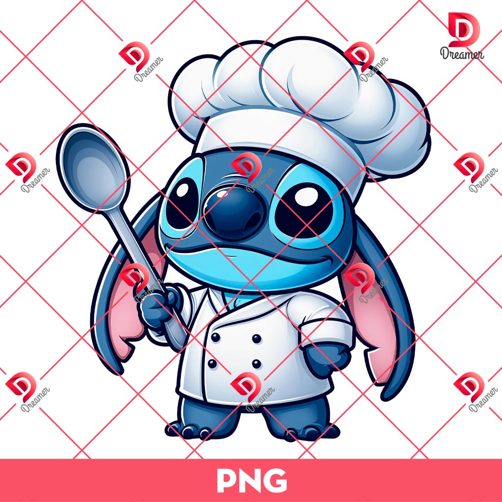 Stitch As A Chef PNG, Stitch Cooking PNG