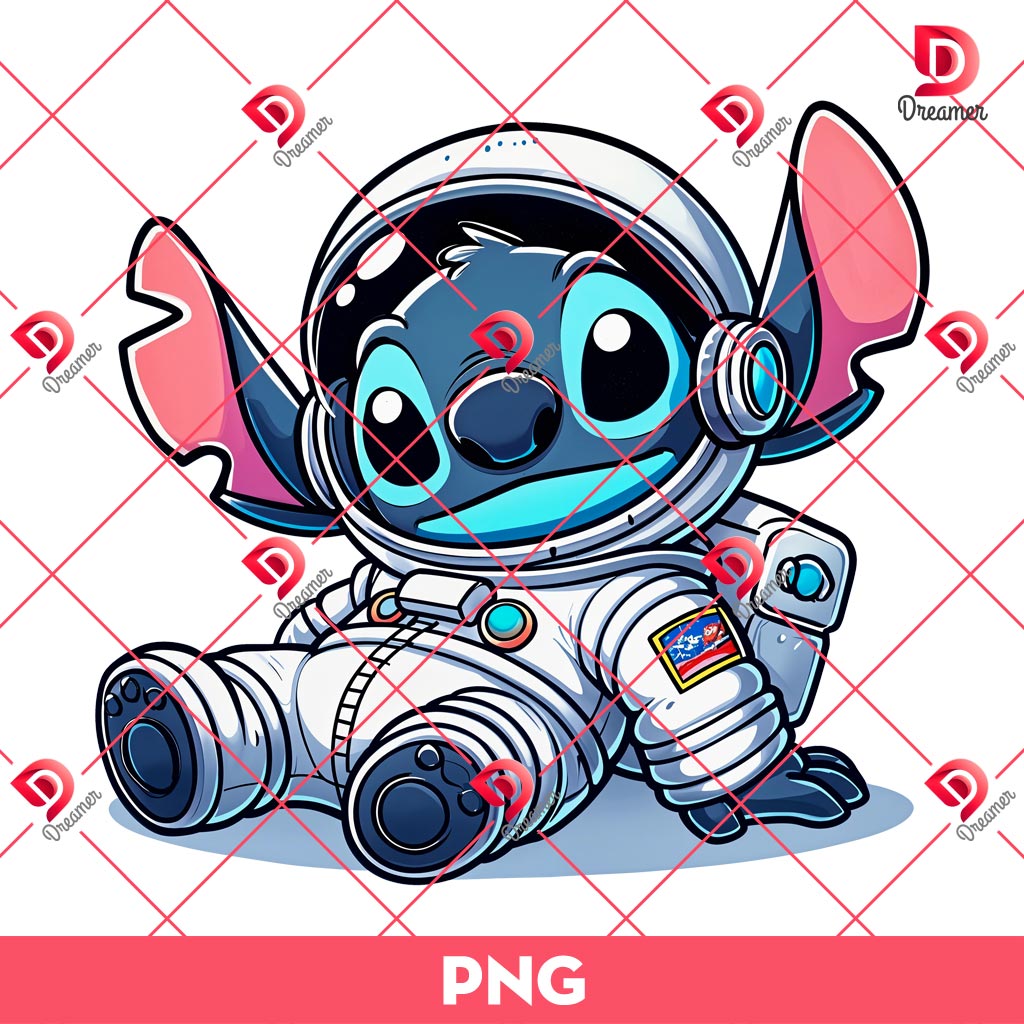 Stitch As An Astronaut PNG, Stitch In Space PNG