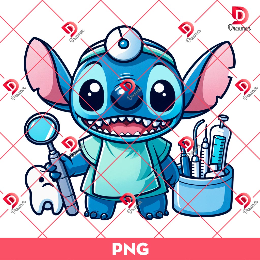 Stitch Dental PNG, Stitch Dentist PNG, Stitch In Hospital PNG