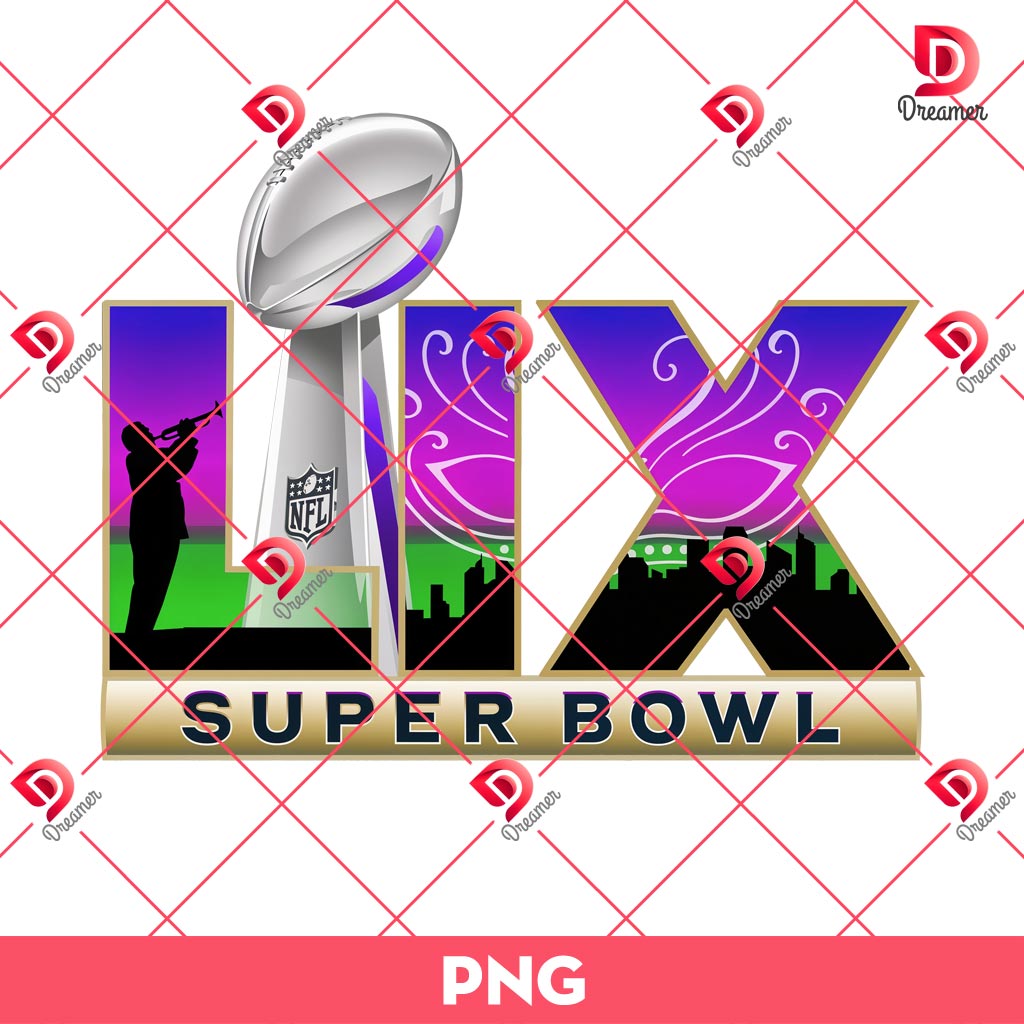 Super Bowl LIX 2025 Logo PNG, Football Champions SuperBowl LIX PNG