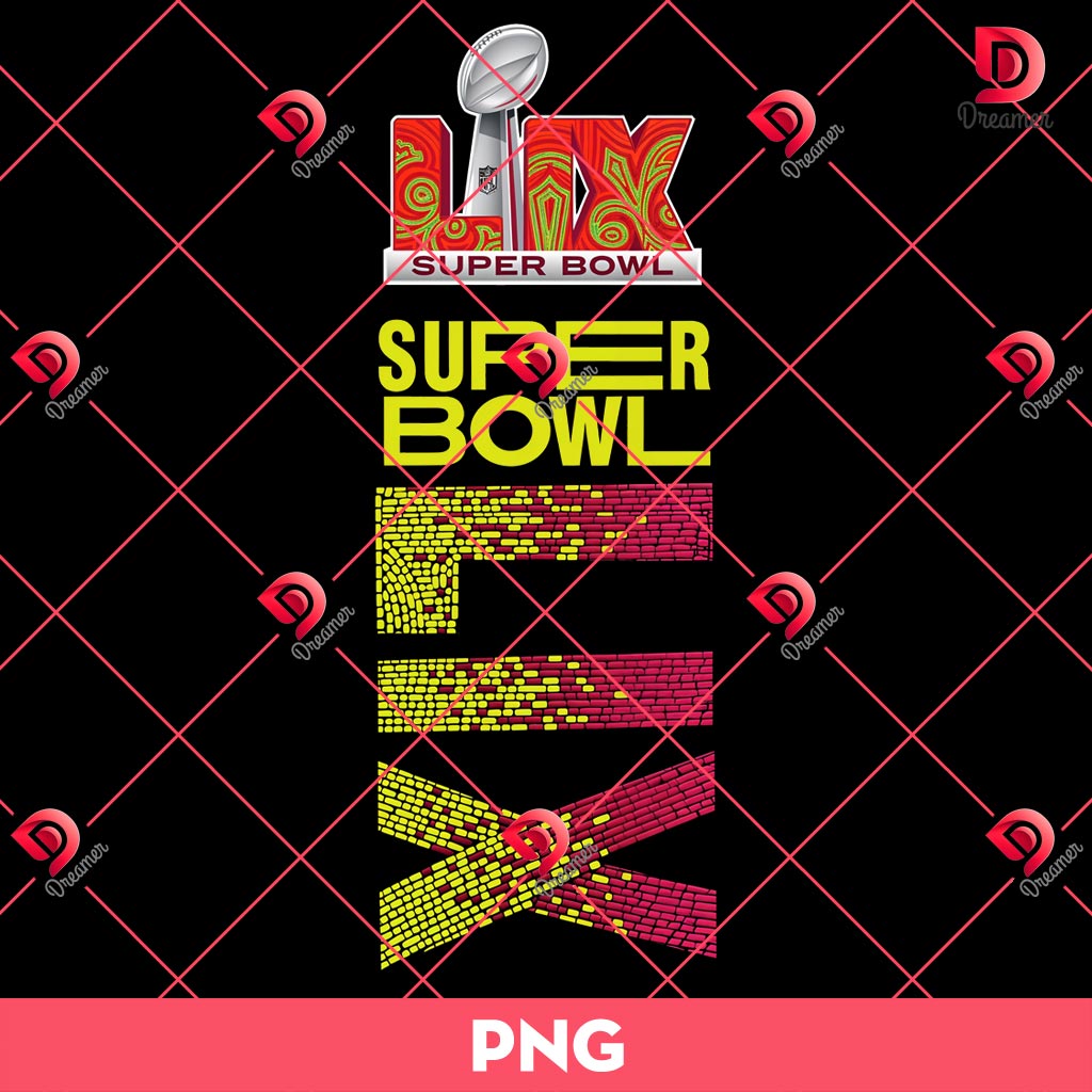 Super Bowl Lix 2025 PNG, Football Super Bowl Lix Logo PNG
