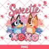 Sweetie XOXO Bluey And Bingo PNG, Bluey Valentine PNG