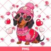 Valentine Dachshund Dog PNG, Sausage Dog PNG, Valentines Day Dog Mom PNG