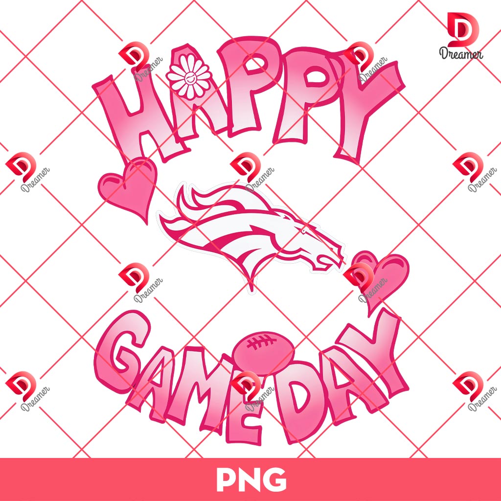 Valentines Day Denver Broncos Happy Gameday PNG
