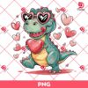 Valentine's Day T-Rex Png, Dino Love Png