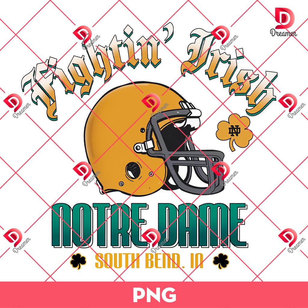 Vintage Notre Dame Fighting Irish Football South Bend In Png