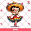 Betty Boop In Mexican Outfit PNG, Mexican Betty Boop PNG, Cinco De Mayo Betty Boop PNG