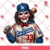 Billy Jigsaw Los Angeles Dodgers PNG, Horror Killer MLB Baseball PNG, Horror Dodgers PNG