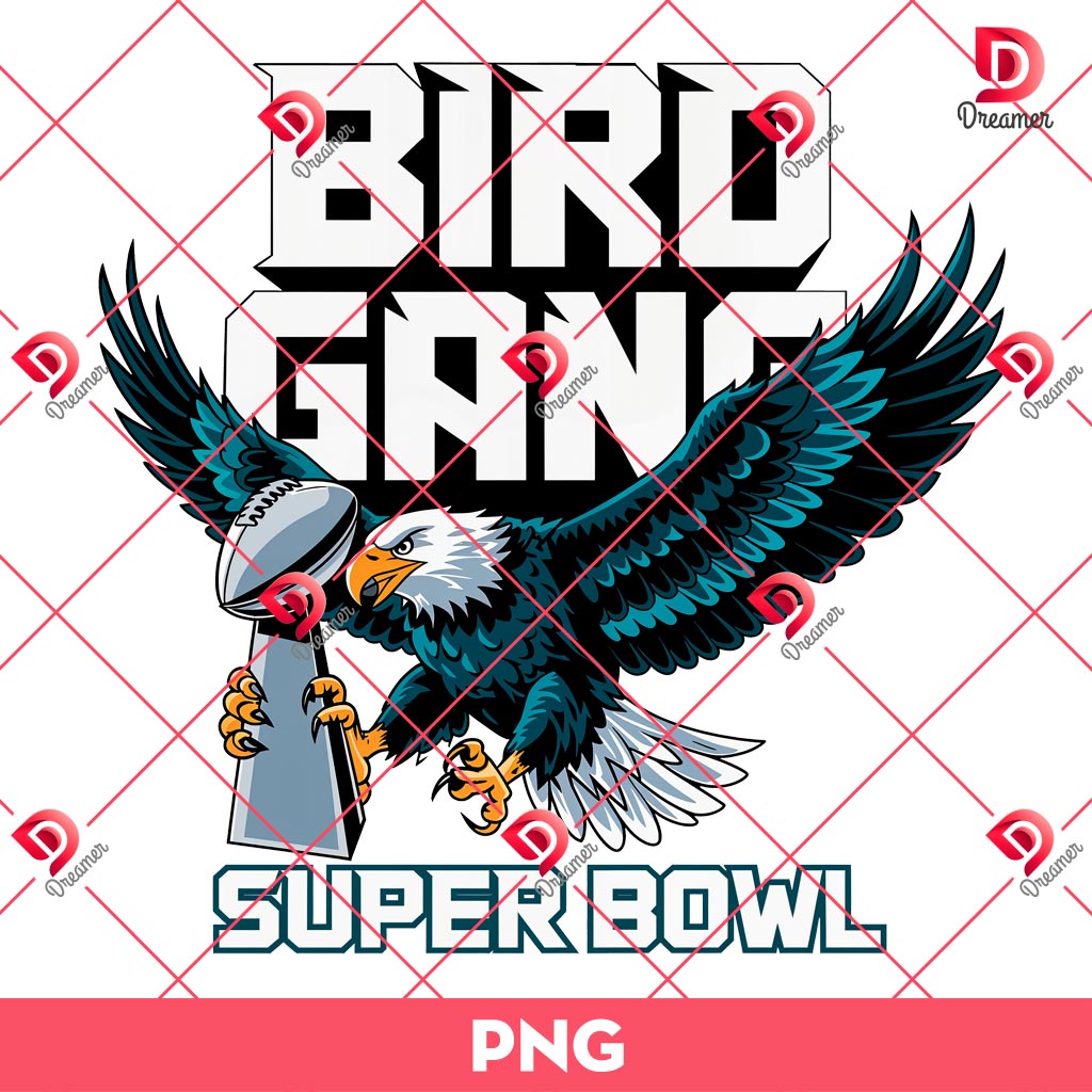 Bird Gang Super Bowl LIX 2025 Eagles PNG, Philadelphia Eagles Champions Super Bowl LIX PNG