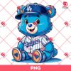 Blue Care Bear Los Angeles Dodgers PNG, Cartoon Care Bear LA Dodgers MLB Baseball PNG
