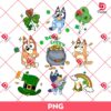 Bluey St Patricks Bom Lucky PNG, Saint Patricks Day Bluey Friends PNG