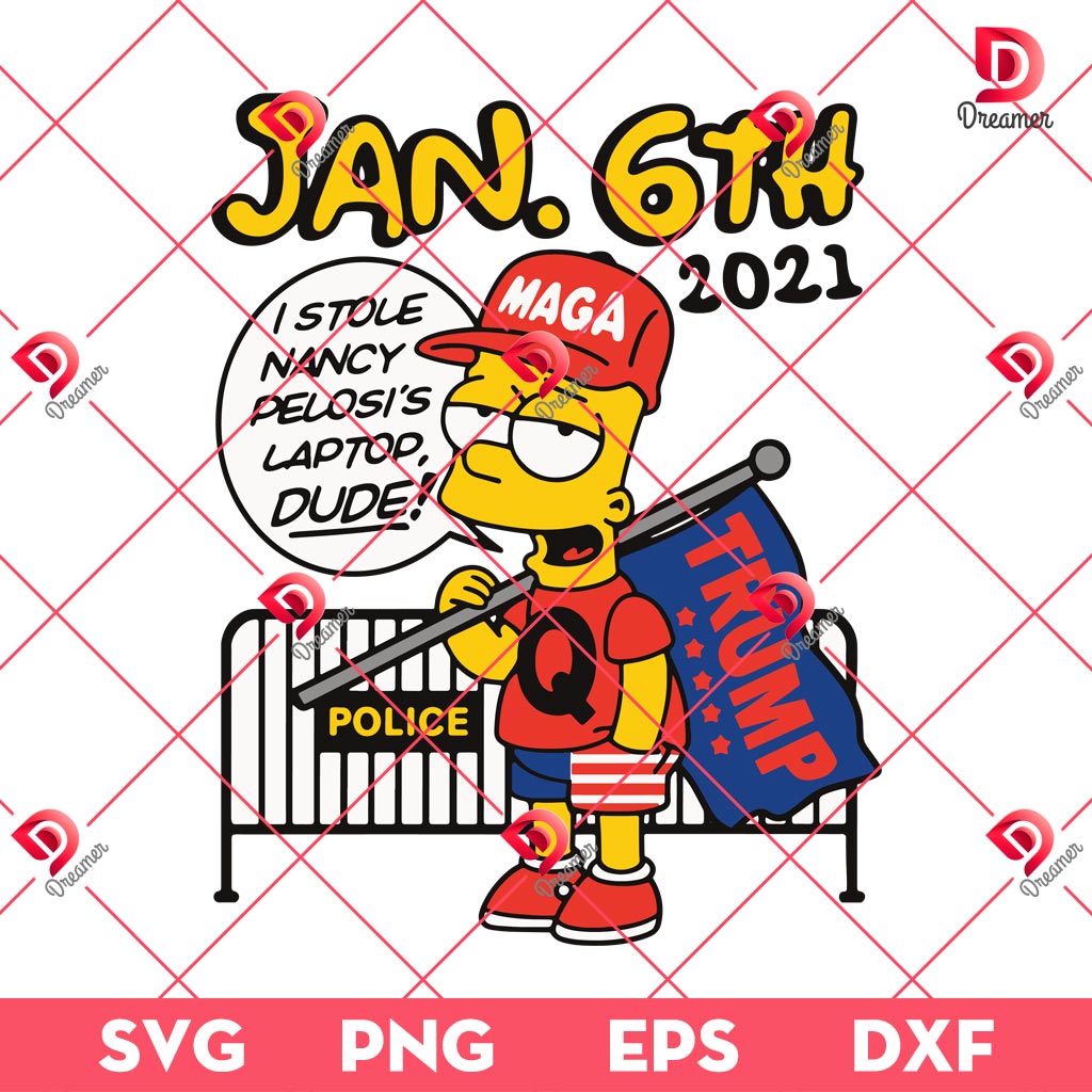 Bootleg Bart Jan 6th 2021 SVG PNG, Bart Simpson Cartoon SVG PNG
