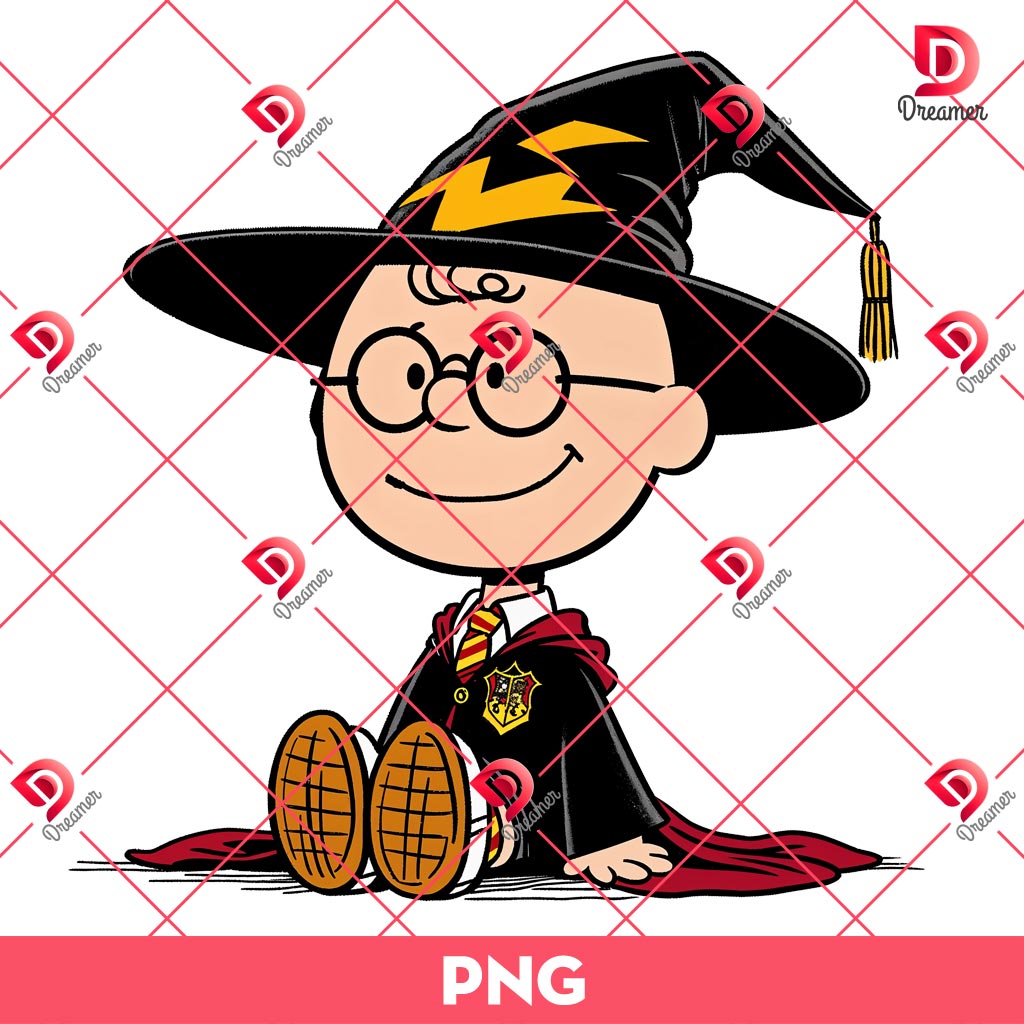 Charlie Brown x Harry Potter PNG, Peanuts Charlie Brown Hogwarts PNG