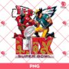 Deadpool KC Chiefs VS Wolverine Eagles PNG, Superhero Football PNG, Super Bowl LIX 2025 NFL Champs PNG