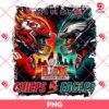 Eagles VS Chiefs PNG, Philadelphia Eagles VS Kansas City Chiefs NFL Champs 2025 PNG, Super Bowl LIX 2025 PNG