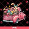 Easter Bunny Sitting On An Easter Truck PNG, Bunny Easter Holiday PNG