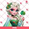 Elsa Princess St Patricks Day PNG, Disney Princess Elsa Shamrock Saint Patrick PNG