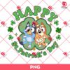 Happy St Patricks Day Bluey And Bingo PNG, Bluey Family St Patricks