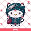 Hello Kitty Eagles Football PNG, Philadelphia Eagles NFL Hello Kitty PNG