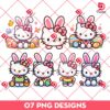 Bundle Hello Kitty Easter PNG, Bunny Easter Hello Kitty PNG Bundle