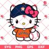 Hello Kitty Houston Astros Baseball SVG PNG, MLB Sport Hello Kitty Astros Player PNG SVG