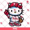 Hello Kitty Philadelphia Phillies PNG, MLB Baseball Sport Hello Kitty PNG, Kitty Phillies Baseball PNG