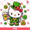 Hello Kitty St Patricks Day PNG, St Patricks Hello Kitty With Beer PNG