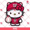 Hello Kitty Washington Nationals Baseball PNG, MLB Sport Washington Nationals Hello Kitty PNG