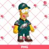 Homer Simpson Eagles Football PNG, Philadelphia Eagles The Simpson Cartoon PNG
