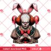 Horror Easter PNG, Pennywise Bunny Easter Day PNG, Scary Movie Character Easter PNG