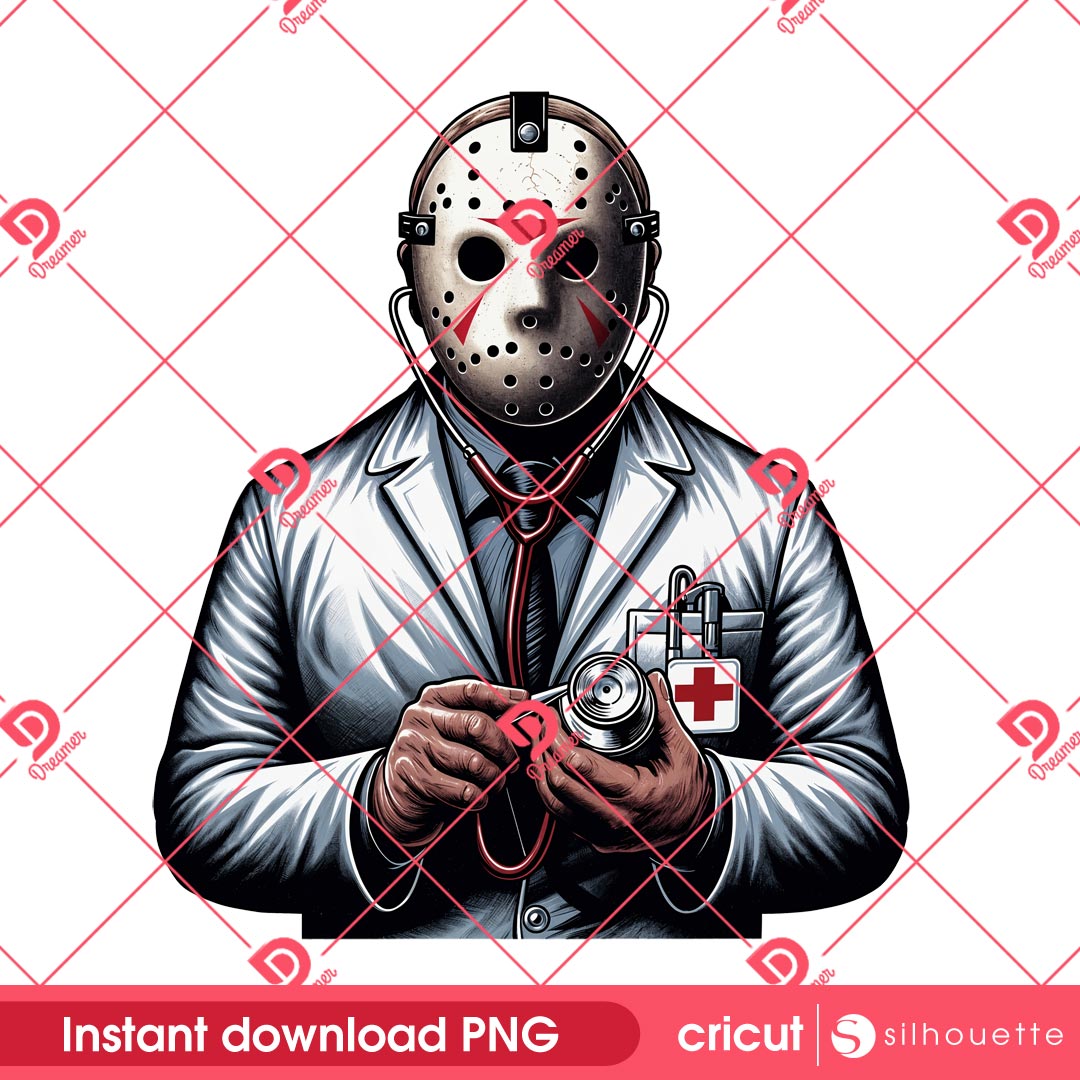 Jason Voorhees Doctor PNG, Horror Hospital PNG, Horror Killer Doctor PNG