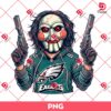 Jigsaw Billy Eagles Football PNG, Horror Killer Football Philadelphia Eagles PNG