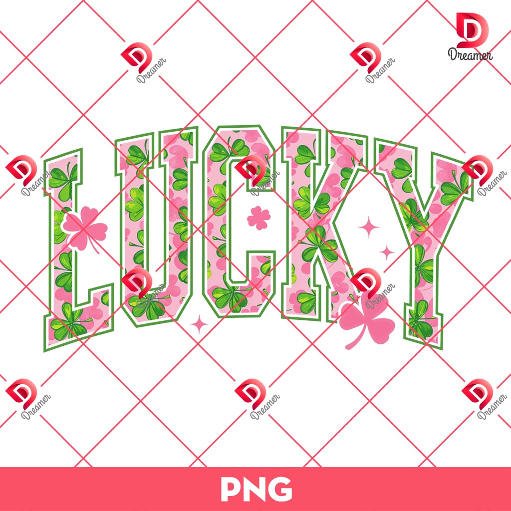 Lucky Pink Shamrock PNG, Lucky St Patrick's Day PNG