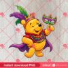 Mardi Gras Pooh Bear PNG, Disney Winnie The Pooh Mardi Gras Festival PNG