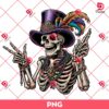 Mardi Gras Skeleton PNG, Horror Character Skull Mardi Gras PNG
